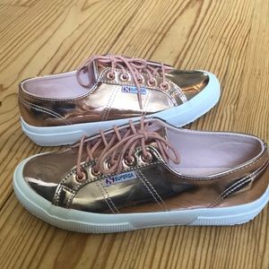 superga rose gold eyelets
